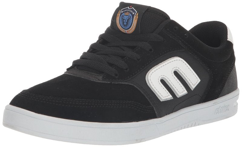 Etnies The Aurelien – Contemporary Athletic Skate Look, Reinforced Build, Michelin Outsole 3 x More Durable - Black/White - 10.5
