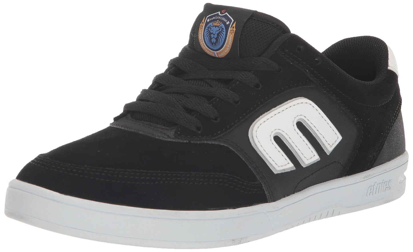 Etnies The Aurelien – Contemporary Athletic Skate Look, Reinforced Build, Michelin Outsole 3 x More Durable - Black/White - 11.5