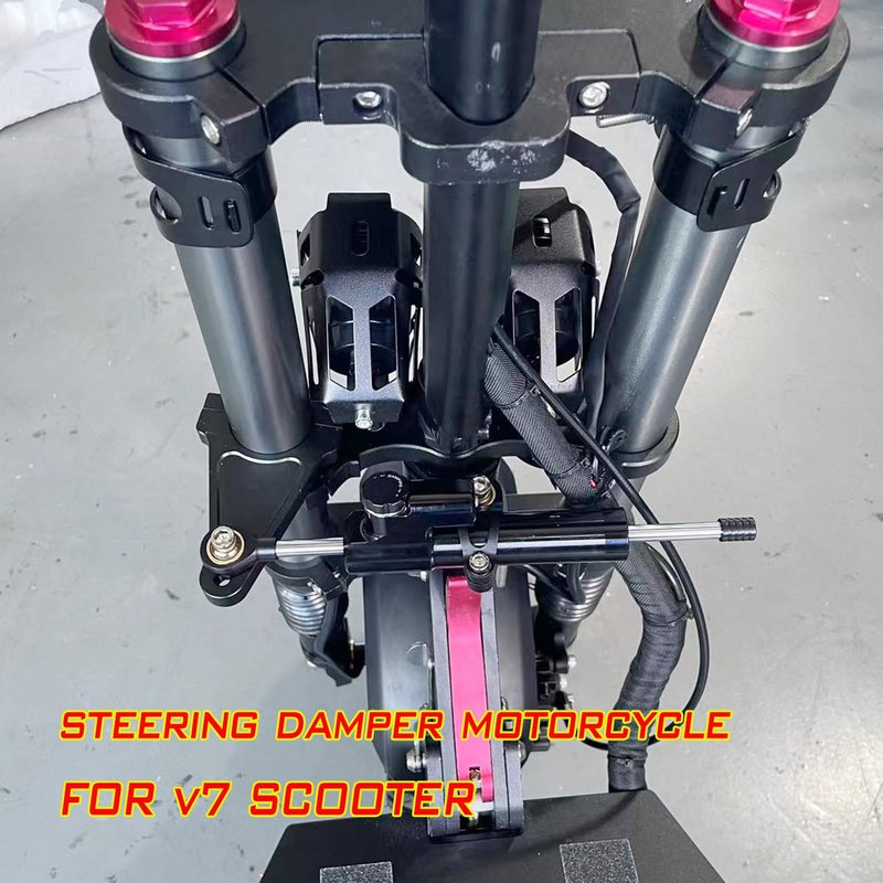 INXING Electric Scooter Steering Damper Kit - Scooter Controller with Steering Dampers with Assembly Bracket for V7 Scooter,Scooter Steering Stabilizer Compatible with boyueda laotie