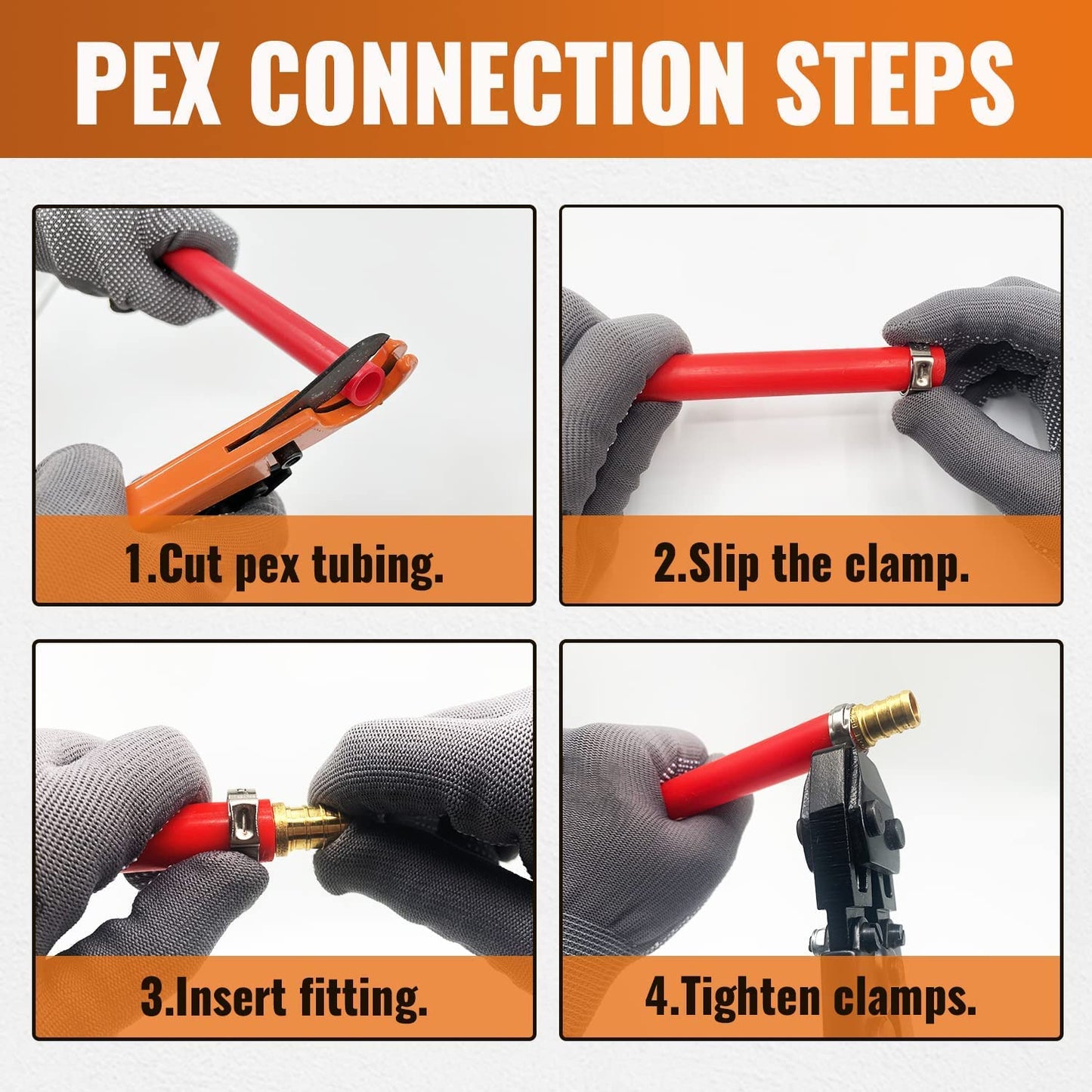 SUNGATOR Pex Fittings 3/4 Inch, 6-Pack 3/4" Pex Plug End Cap, No Lead Brass, NSF, UPC Certified