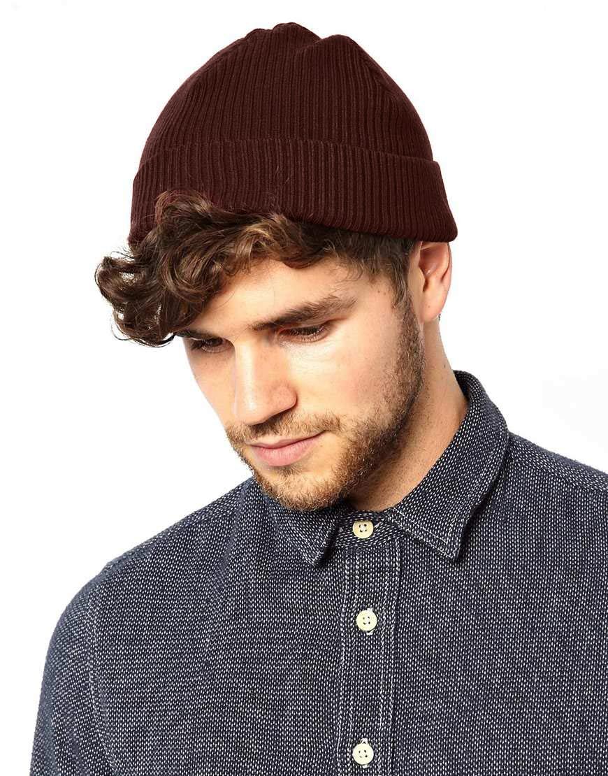 choshion 50% Wool Warm Cuffed Short Knit Fisherman Beanie for Men Women Winter Hats Trawler Skull Cap, Dark Coffee