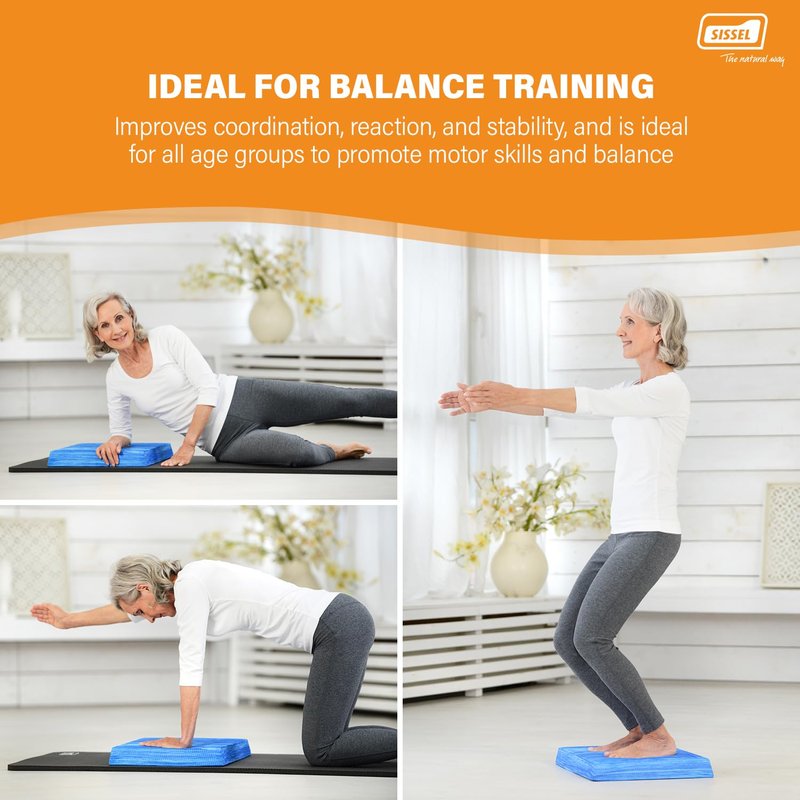 SISSEL Balancefit Pad Black | Balance & Coordination Training | Non-Slip, TPE | Indoor & Outdoor | 264 Pounds Capacity | Versatile & Safe
