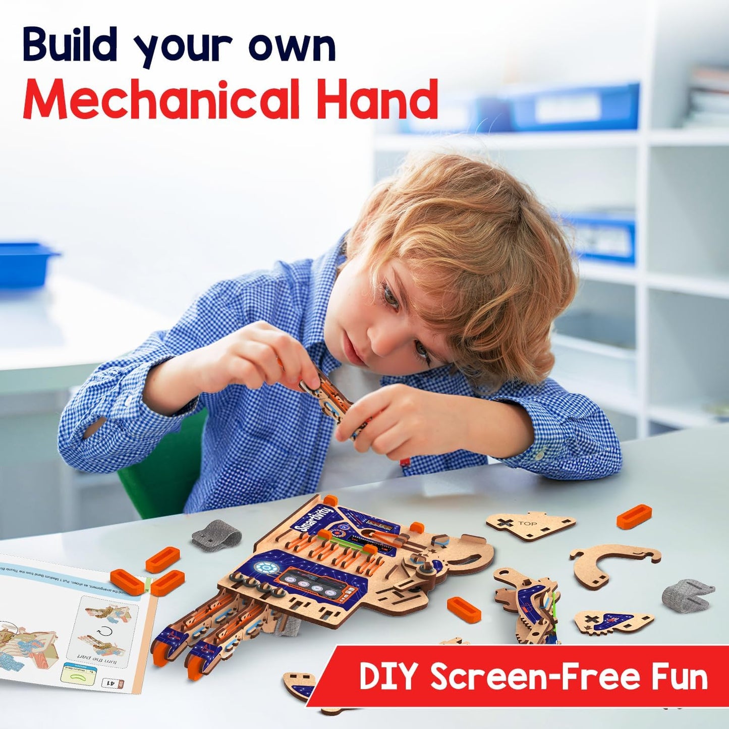 Smartivity DIY Robotic Mechanical Hand - Award-Winning STEM Toy for Kids Ages 8-14 | Perfect Birthday Gift
