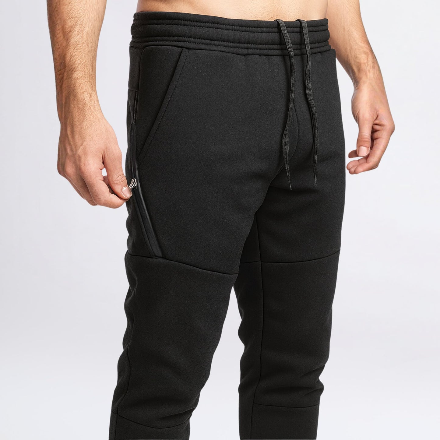 Ultra Performance 3 Pack Fleece Active Tech Joggers for Men, Mens Sweatpants with Zipper Pockets