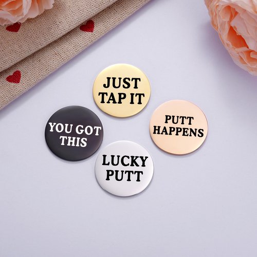 Kvekstio 4PCS Golf Ball Markers Gift, Novelty Golfs Gag Gifts for Golf Sport Players, You Got This Golfer Ball Line Marker Token Set, On-Course Accessories, Funny Golfs Marker Gift for Women Men