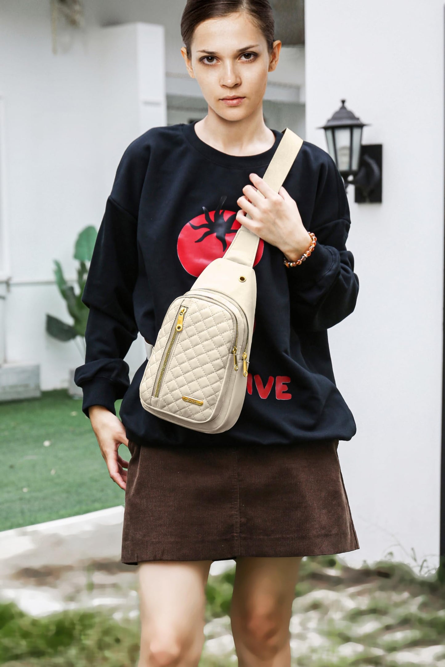 Aisijimo Small Sling Bag For Women Men Casual Crossbody Sling Backpack