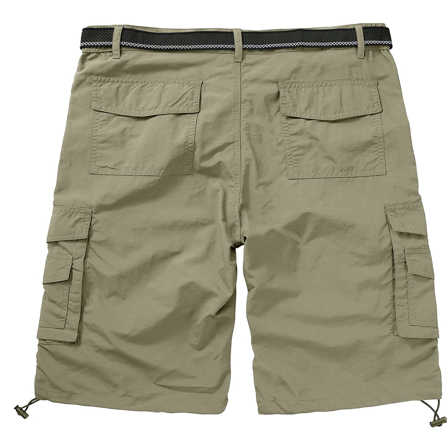 Jessie Kidden Mens Cargo Shorts Outdoor Casual Elastic Waist Lightweight Water Resistant Quick Dry Fishing Hiking Shorts (6013 Khaki 36)