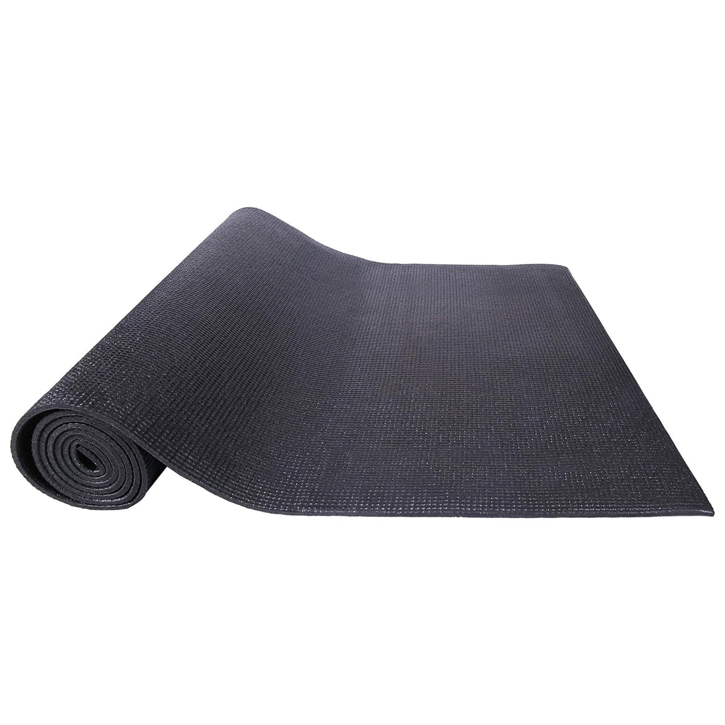 Fitvids All Purpose 1/4-Inch High Density Anti-Tear Exercise Yoga Mat with Carrying Strap and Yoga Blocks, Black
