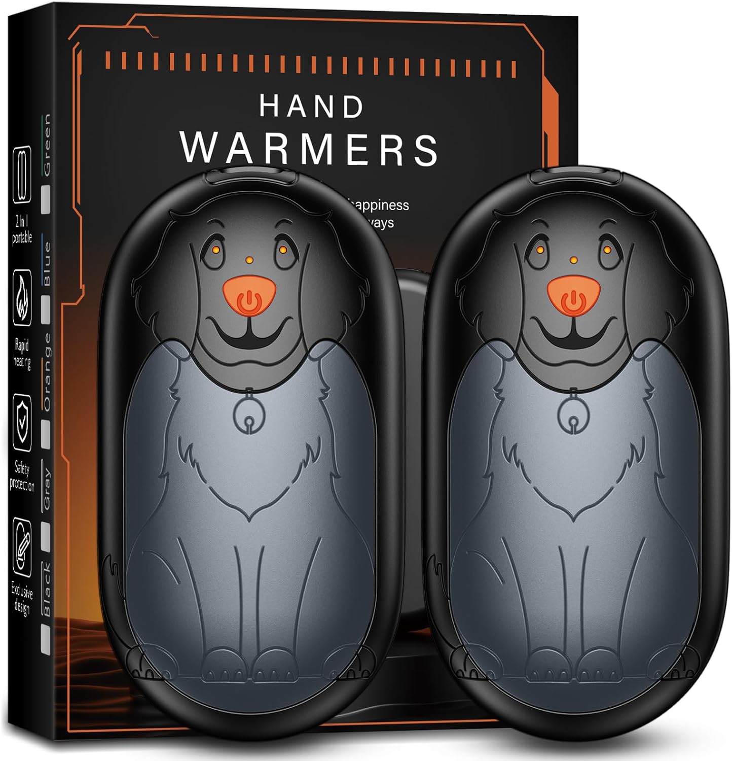 Skiennix Rechargeable Hand Warmers - Magnetic Electric Design with 3-Level Temperature Control | 2 Pack for Up to 24 Hours of Warmth
