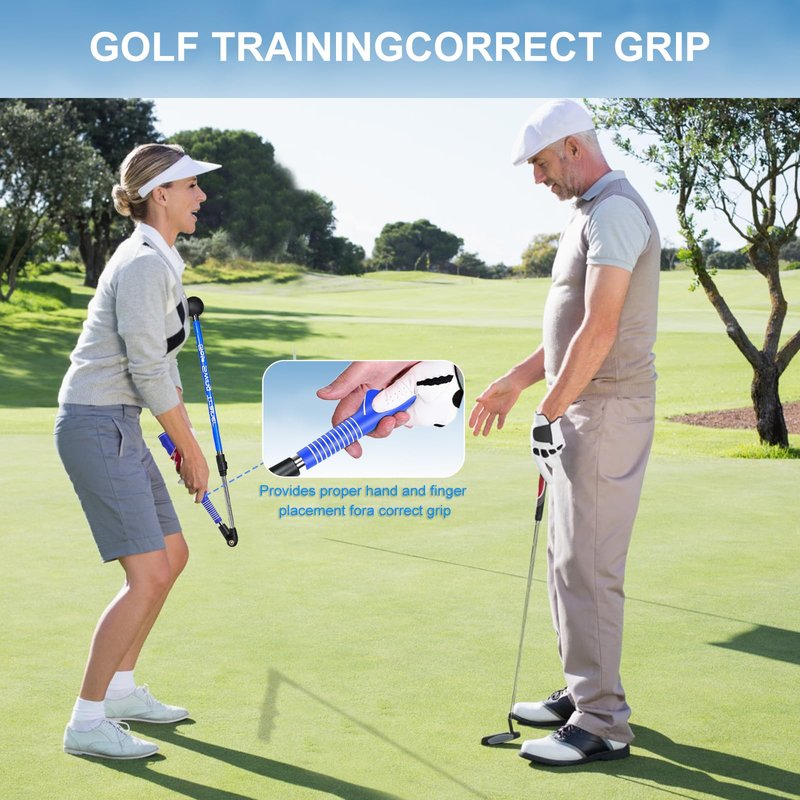 Asyxstar Golf Swing Trainer aid - Golf Training aid to Improve Hinge, Forearm Rotation, Shoulder Turn.Portable Collapsible Golf Swing Trainer Equipment with Golf Grip Trainer