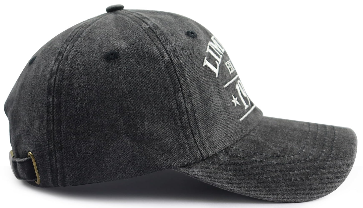 47th Birthday Gifts for Women Men, Limited Edition 1979 47th Birthday Decorations Hats, Funny 47 Years Old Baseball Cap for Dad Mom Grandpa Grandma Black
