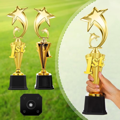 1st 2nd 3rd Place Trophy - Plastic Sports Award Cup for Football & Soccer Competitions