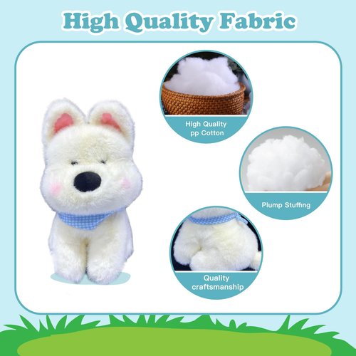 Cute Dog Golf Headcover, Animals Plush Golf Club Head Covers, Small Size Fits Hybird and Irons, Large Size Fits Standard 460cc Driver Head