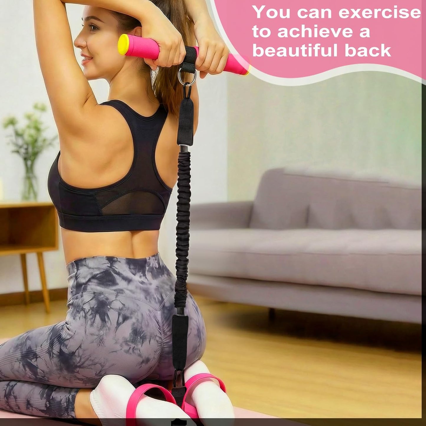 Upgraded Pedal Resistance Band - Durable Exercise Tool with Anti-Slip Footrest for Core & Arms