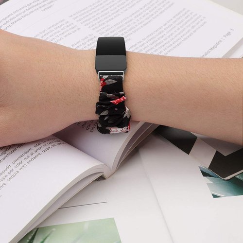 FitTurn Cute Elastic Bands Compatible with Fitbit ACE 3/ ACE 2 Band Small Elastic Cloth Pattern Printed Fabric Wristbands Bracelet Watch Band for Inspire 2 (2pack-3)