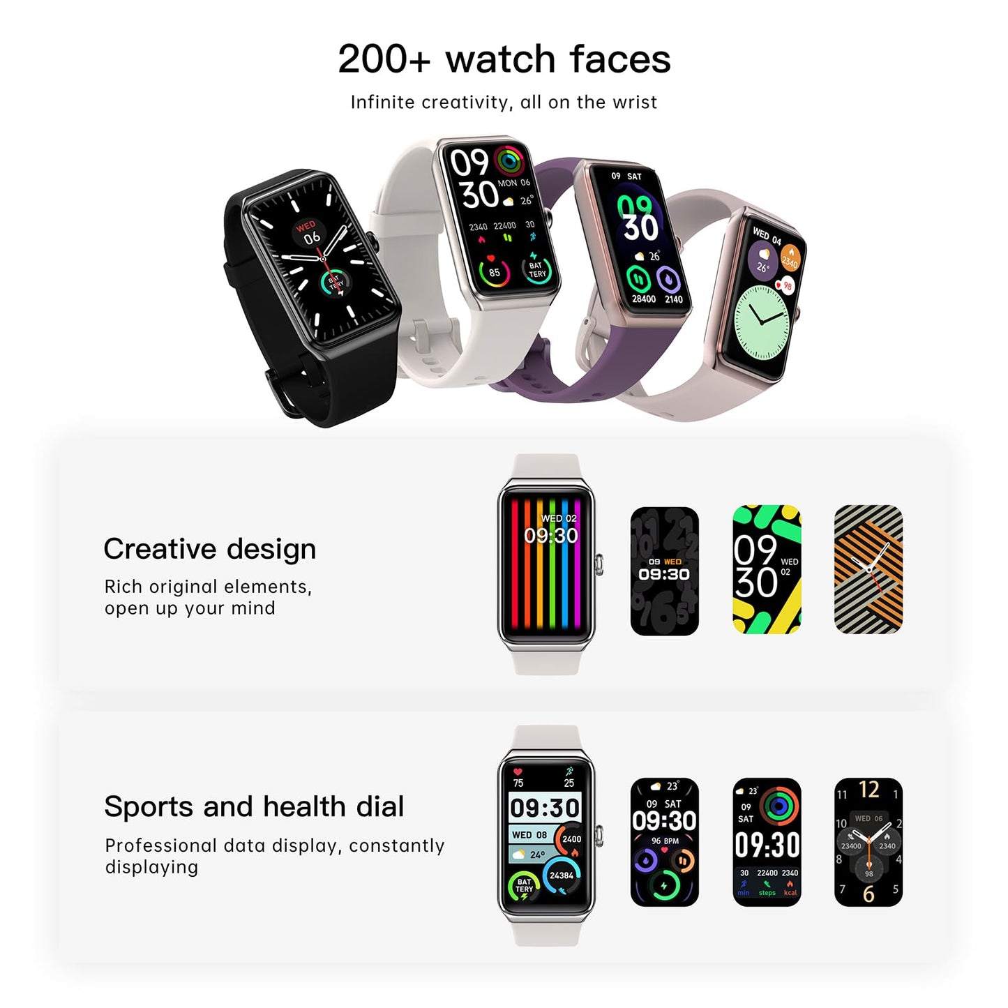 Fitness Tracker 1.47’’ Full Touchscreen Activity Tracker with Heart Rate Blood Oxygen Blood Pressure Sleep Monitor Step Calorie Counter Pedometer Smartwatches for Android and iOS Women Men (purple)