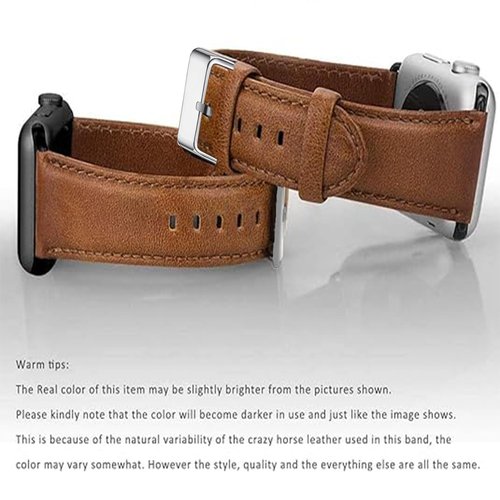 ID208 Plus Smart Watch Bands, Lamshaw Crazy Leather Breathable Replacement Smartwatch Strap Wristband Compatible for Quican ID208 Plus 1.8 Inches, aeac ID208 Plus, WMK ID208 Plus 1.8 Inches Smart