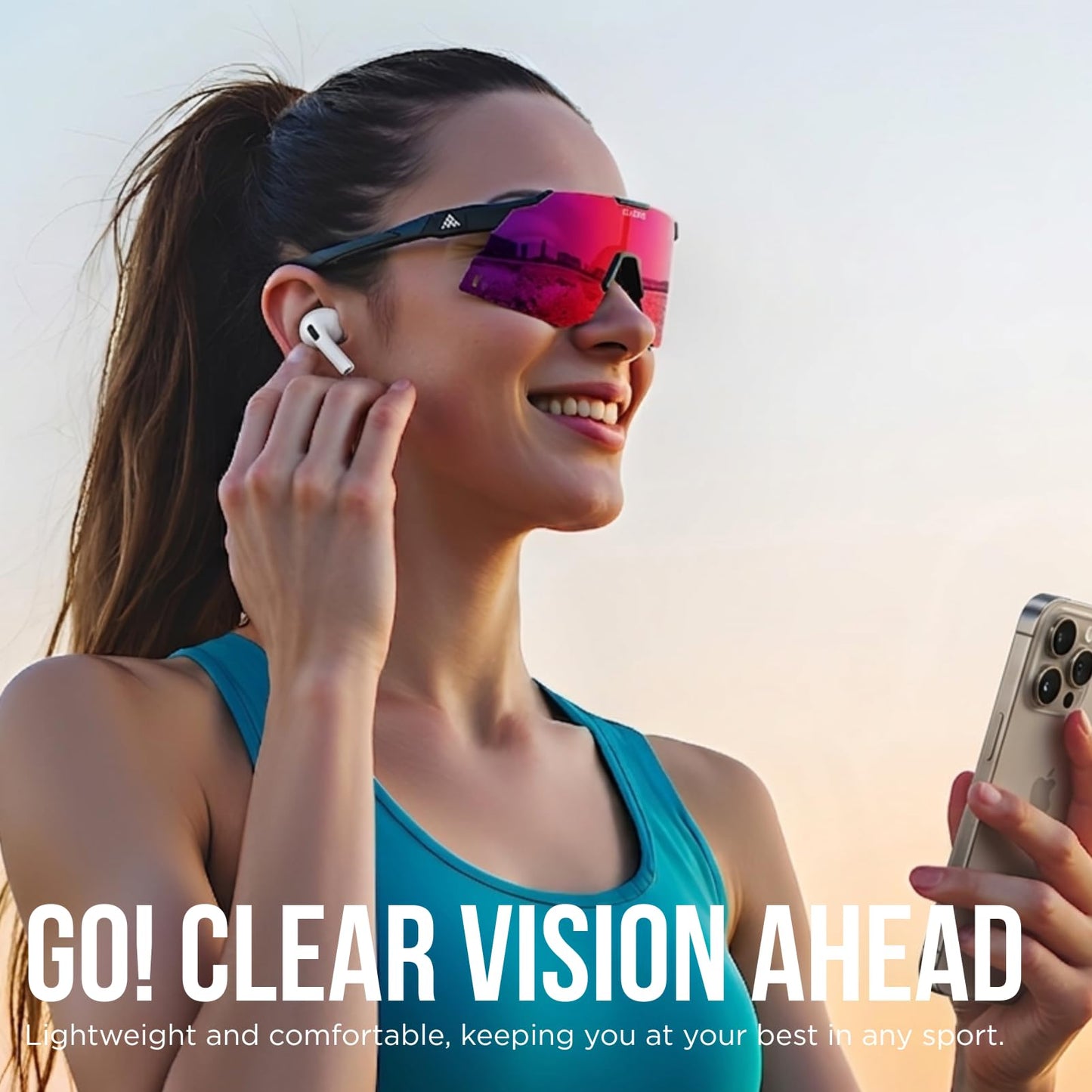 AEROX Running Sunglasses and Sports Glasses for Men and Women - Shades for Cycling and Baseball