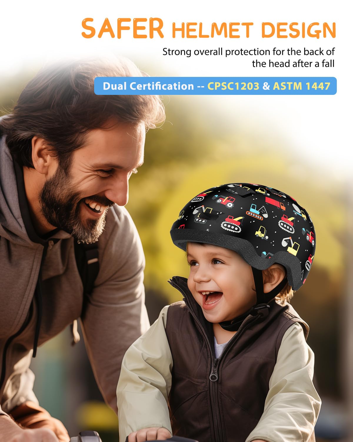 Toddler Bike Helmet for Toddlers Age 1-3/2-4/3-5-6Years Old, Baby Infant Bike Helmet for Boys and Girls for Cycling Scooter Skateboard - Adjustable Dial Fit