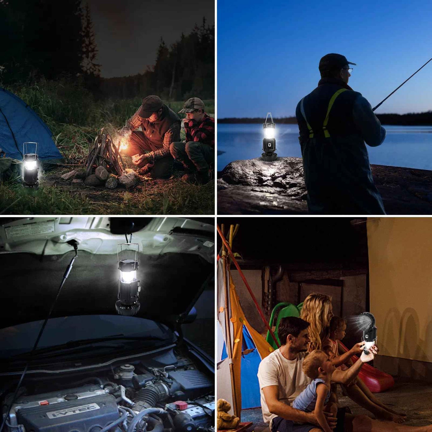 2024 Upgrade Solar Powered Camping Lantern with Fan - Stay Cool and Well-lit During Outdoor Adventures with This Versatile Lantern Featuring a Built-in Fan for Added Comfort.