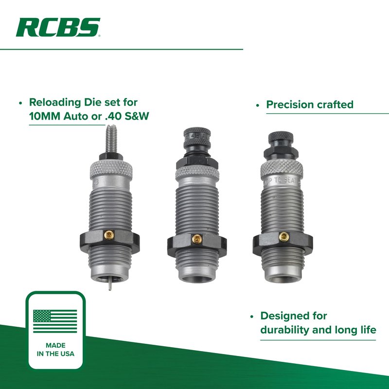 RCBS 22115 Carbide Die Set, .40 S&W/10MM auto