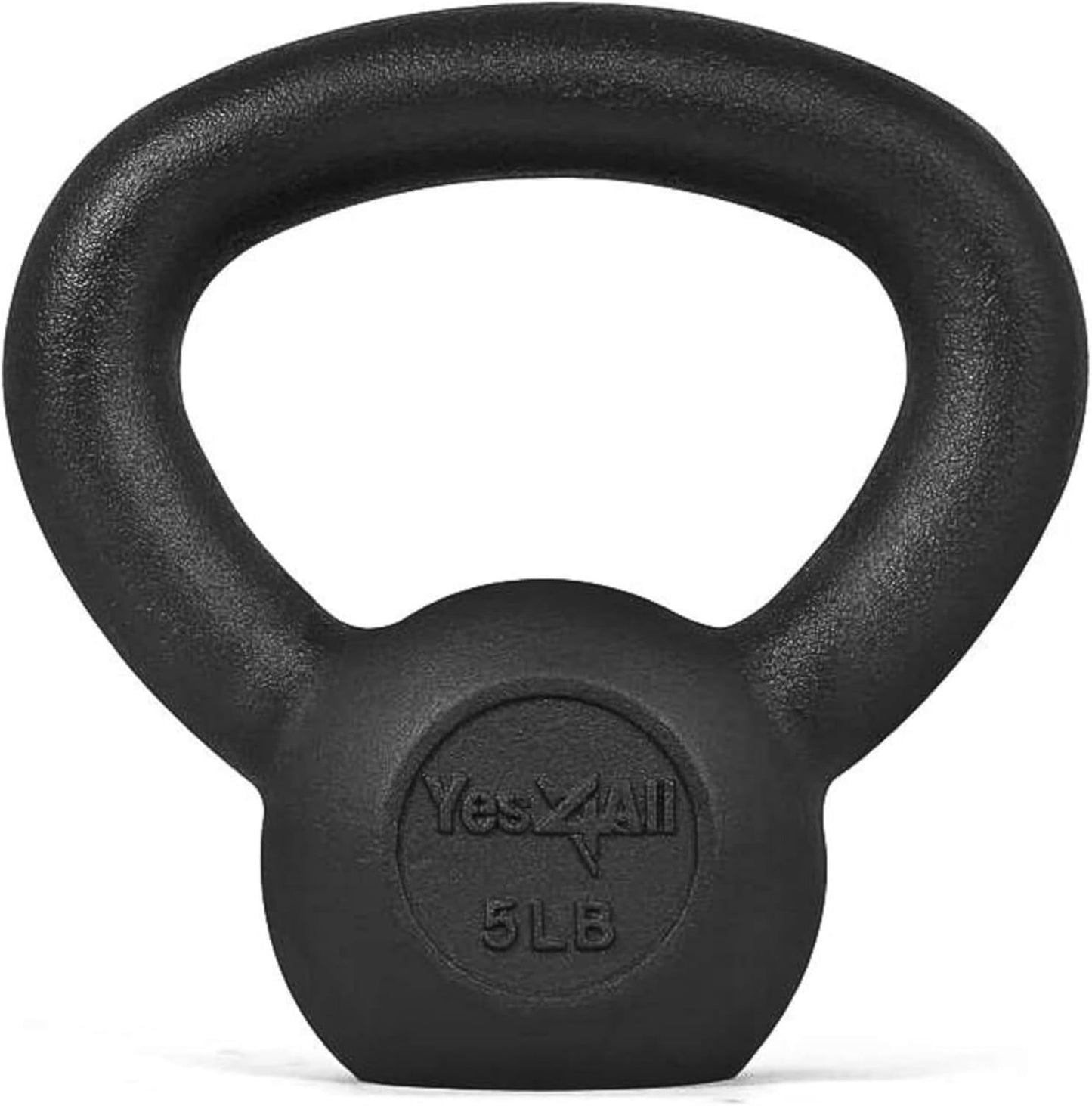 Yes4All Cast Iron Kettlebell Set | Strength Training Weights 5-80 Lbs for Full Body Workouts