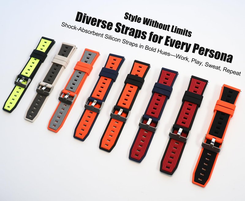 22mm Quick Release Silicone Watch Band for Garmin Vivoactive 4 / Forerunner 265 / Forerunner 255 / Venu 2 / Venu 3 – Soft, Sweatproof Replacement Strap,4P