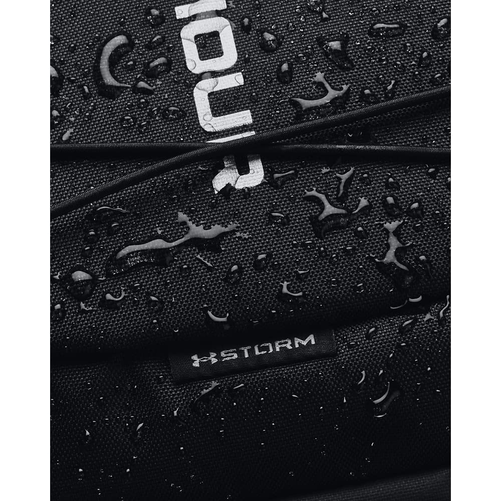 Under Armour Unisex-Adult Hustle Sport Backpack, Black (001)/Silver, One Size Fits All