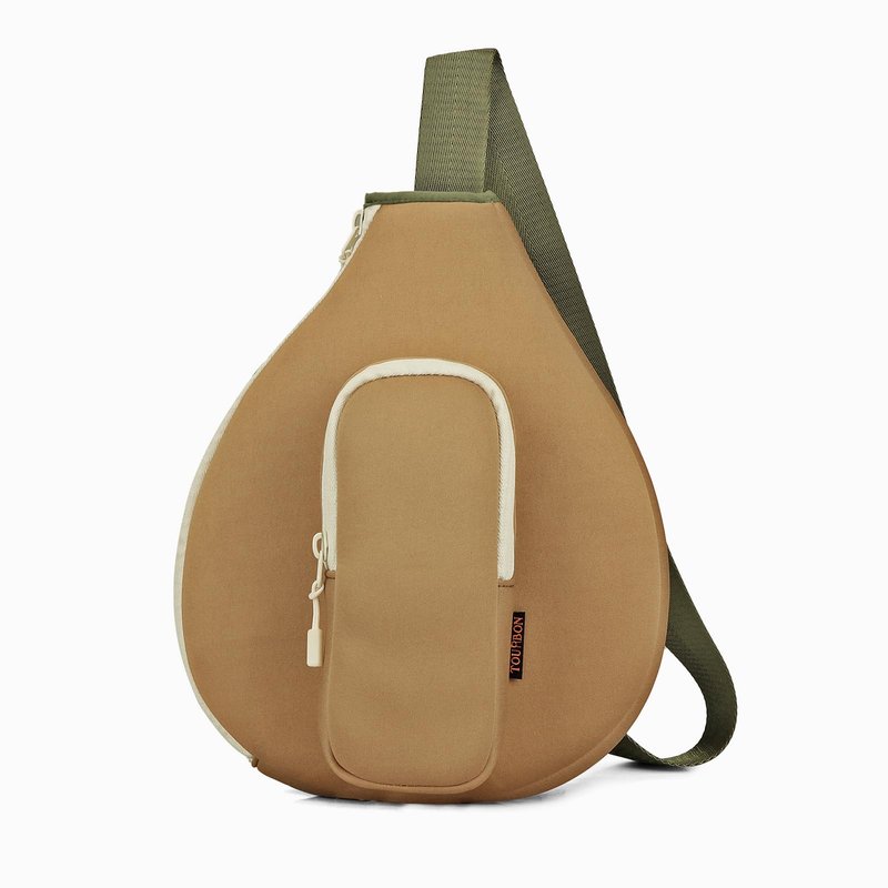 TOURBON Neoprene Padded Pickleball Paddle Sling Bag with Ball Holder Pouch, Sports Padel Racquet Pouch for Men and Women
