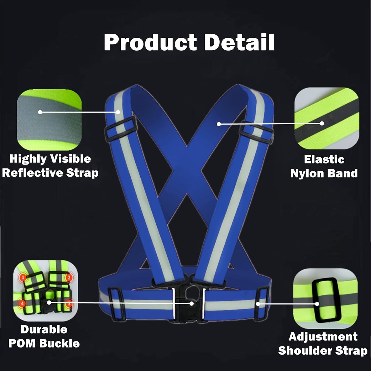 Skiennix Reflective Safety Vest | Adjustable High Visibility Running Gear for Men & Women - 2-10 Pack