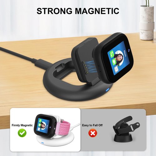 Charging Dock Compatible with SyncUP Kids Watch 2, Portable & Foldable Magnetic Charger with Charger C Cable for TMobile Sync UP Kids Watch 2, Replacement Charging Stand(Not for Sync UP 1)
