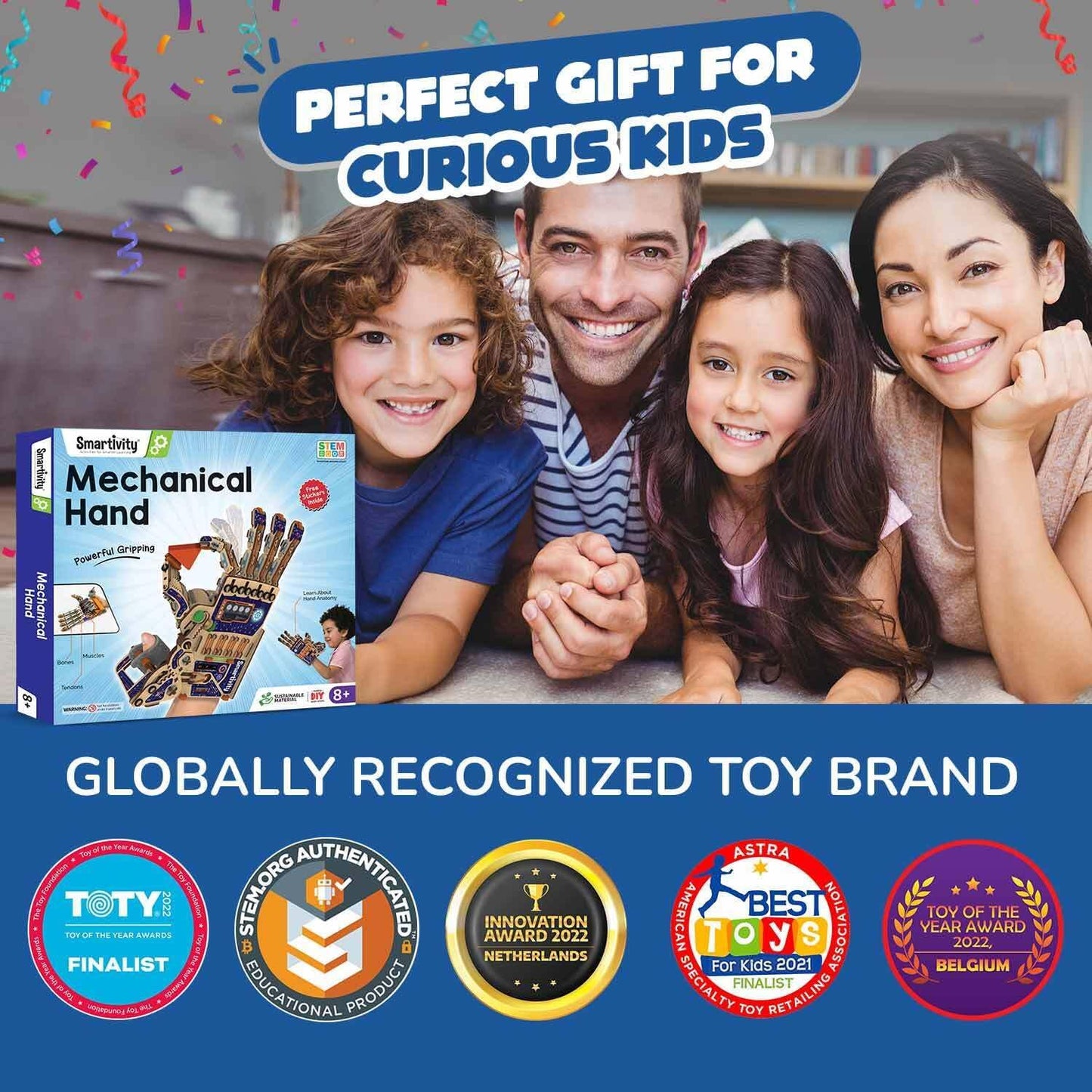 Smartivity DIY Robotic Mechanical Hand - Award-Winning STEM Toy for Kids Ages 8-14 | Perfect Birthday Gift