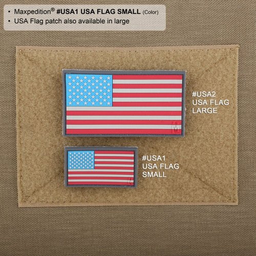 Maxpedition Gear USA Flag Small Patch, Full Color, 2 x 1-Inch