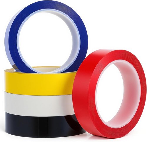 Floor Marking Tape - 5 Rolls, 1 Inch x 72 Yards | Durable Court Tape for Gym & Classroom Use