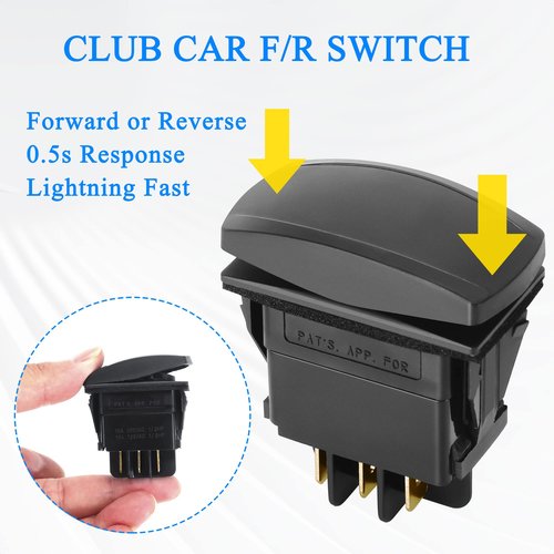 Forward Reverse FWD REV Switch 48V for Since 1996 Electric Golf Cart Club Car DS/Onward/Tempo/Precedent, Replacement Part 101856001, 101856002 (Screw Set Without Base)