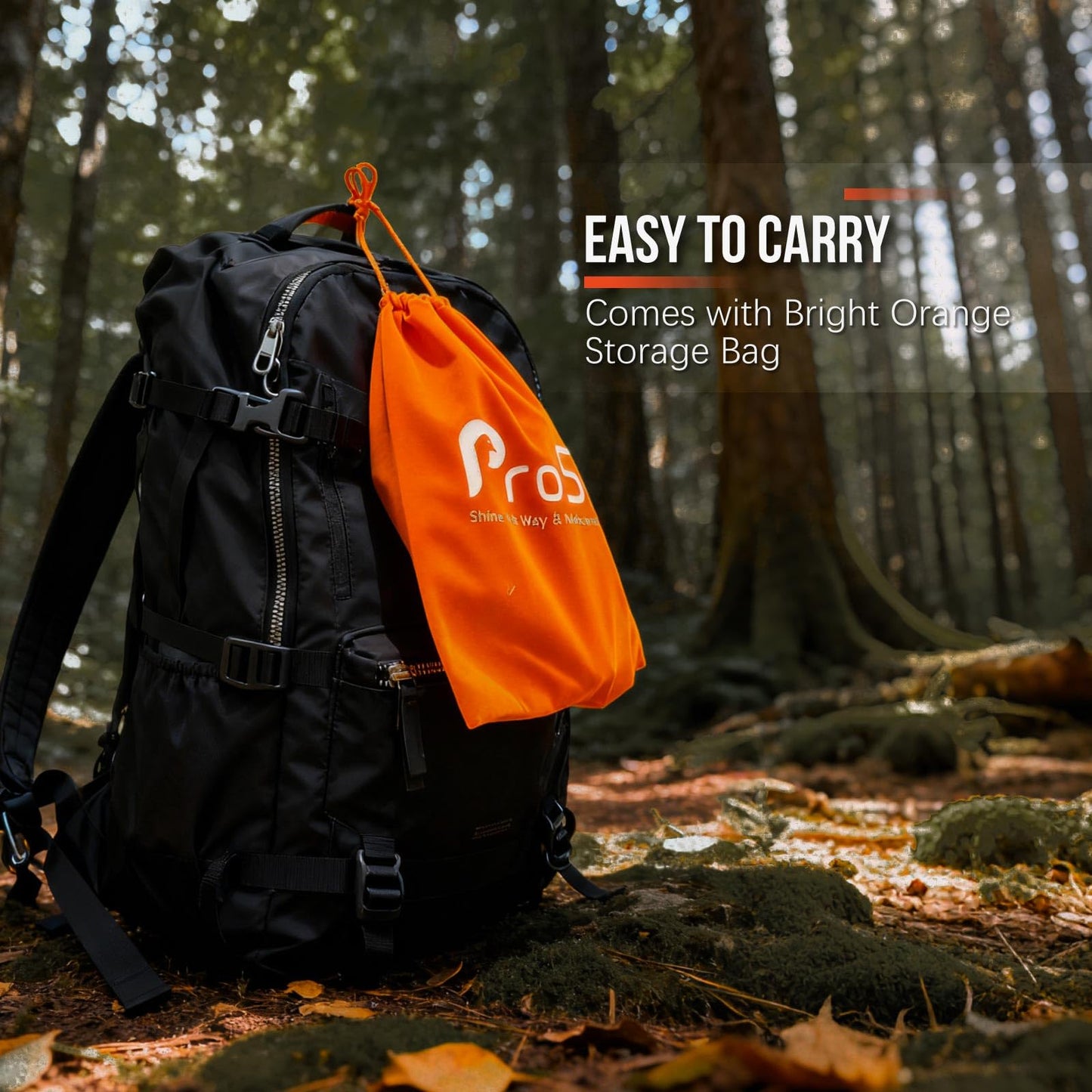 ProSSS Reflective Trail Markers for Hunting & Hiking, Large 150×30mm Reflective Strips (24/48 pcs), Fluorescent Orange & Yellow with Starry Reflective Dots, High Visibility Tree Clips & Carry Bag