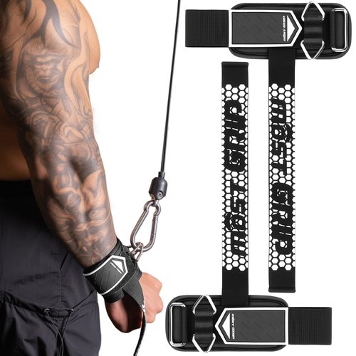 MOST GRIP Drip Glue Non-Slip Wrist Straps for Weightlifting, 2-in-1 Lifting Straps with D Rings for Cable Machine Workout, 10mm Neoprene Padded Wrist Wraps for Weight Lifting Deadlift