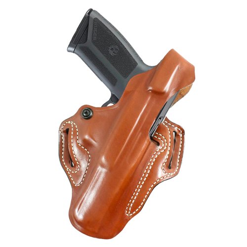 Desantis Thumb Break Mini Slide Holster, Outside The Waistband Gun Holster, Fits RUGER-57 with RED DOT Sight, RUGER-57 Without RED DOT Sight, Adjustable Tension Device, Right-Hand Draw, Tan