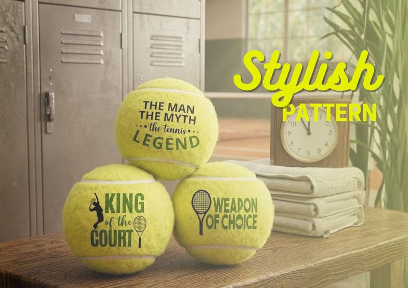CybGene Tennis Gifts, Set of 3 Unique Tennis Balls with Gift Package, Perfect for Tennis Teammate, Partners - Men