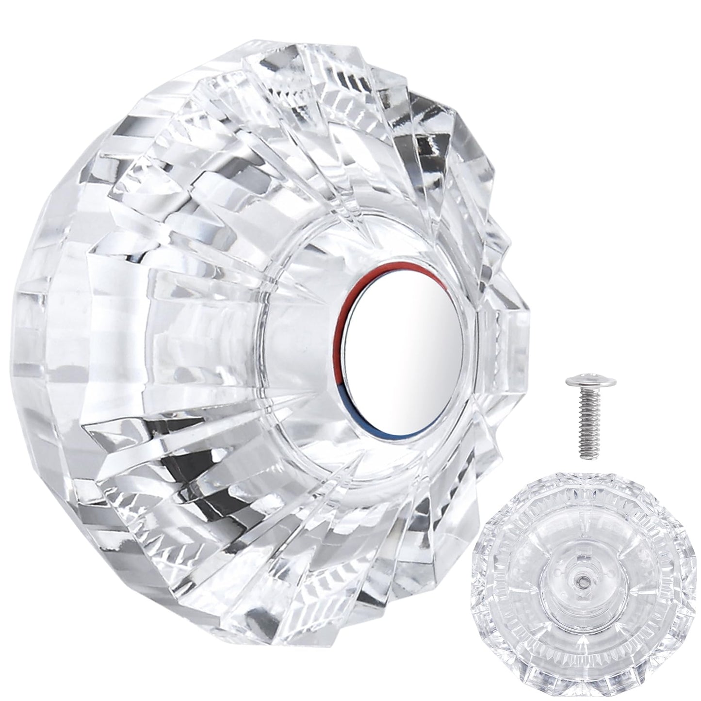 Single Shower Faucet Handle Replacement for Price Pfister Style Avante Series 940-240 or 940-950a, Clear Acrylic Shower Knob Replacement use for Bathroom Sink (940-950A)