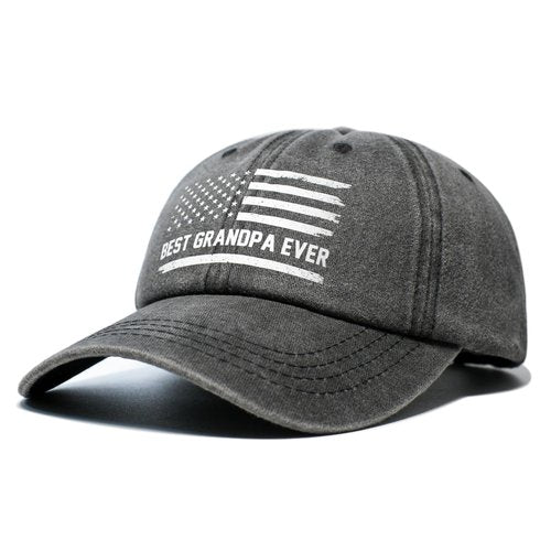 Grandpa Gifts, Grandpa Hat, Grandpas Birthday Gifts for Men, Funny Fathers Day Christmas Thanksgiving Gift for Grandpas Grandfather from Granddaughter Grandson, Adjustable Washed Cotton Baseball Cap