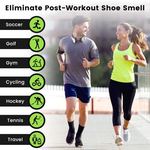 2 Pack Smell Proof Shoe Cleat Bags for Travel, Water-Resistant Golf Shoe Bags with Zipper and Handle, Odor Eliminatingsalt Athletic Shoe Bags for Gym Sports Travel, Black