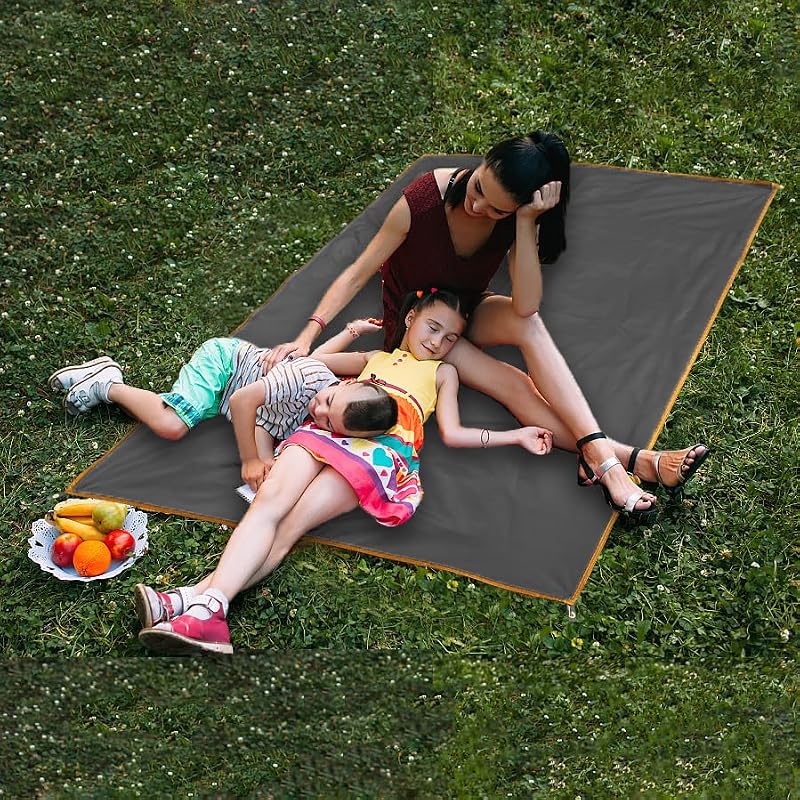 Portable Waterproof Camping Tarp - Gray 41.3" x 83"