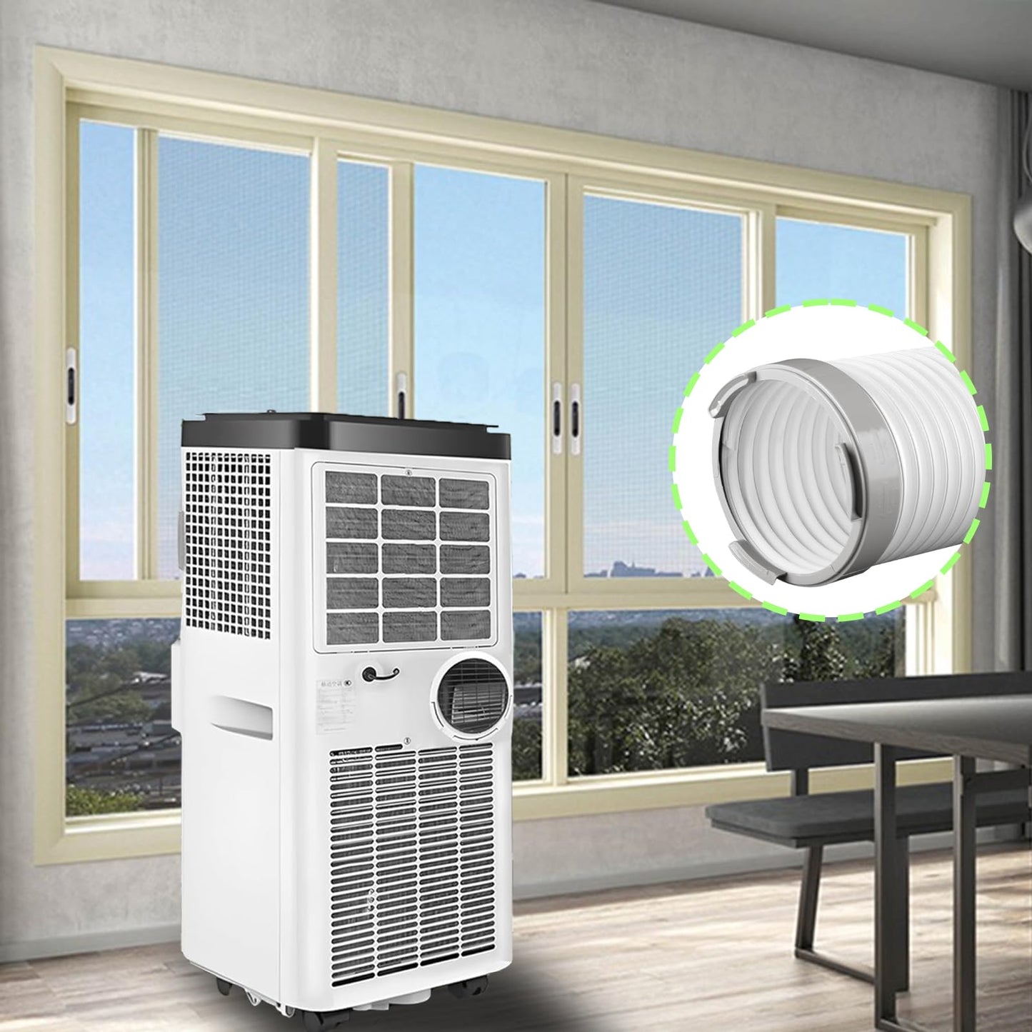 For 5.9 Inch Exhaust Duct Interface For Portable Air Conditioner Exhaust Hose Tube Connector