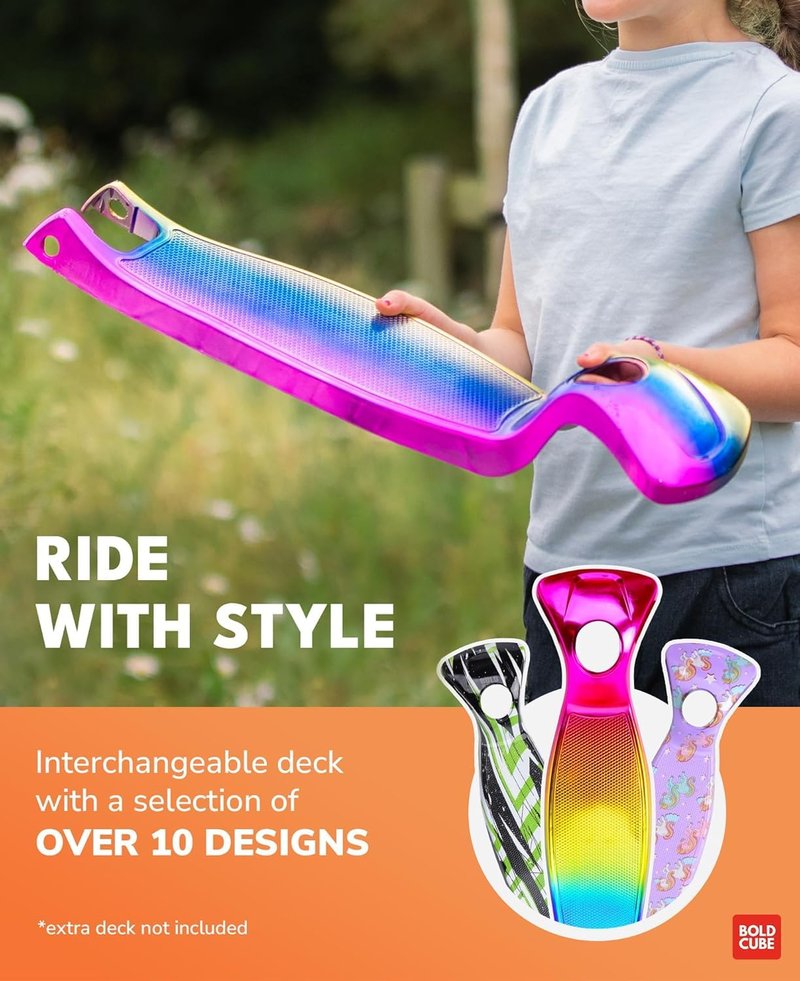 BOLDCUBE Big Fold | Three Wheel Scooter for Children Ages 5-10 Years | LED Wheels with Flashing Lights | Height Adjustable 65 to 89 cm | Rear Reflectors