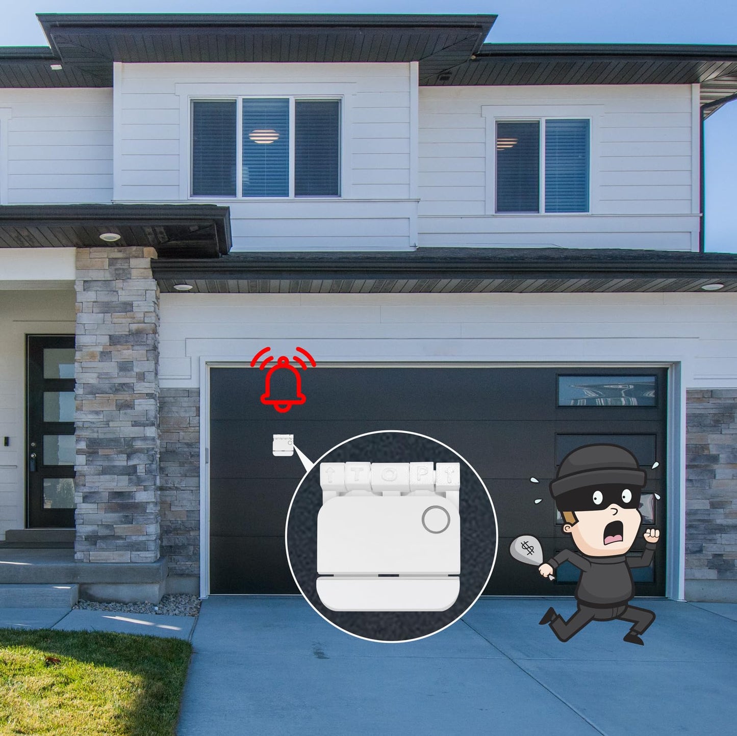 Garage Door Bracket/Mount for Ring Alarm Entry Sensors(2nd Gen) - Quick Installation & More Protection for Your Garage Door (1 Pack)