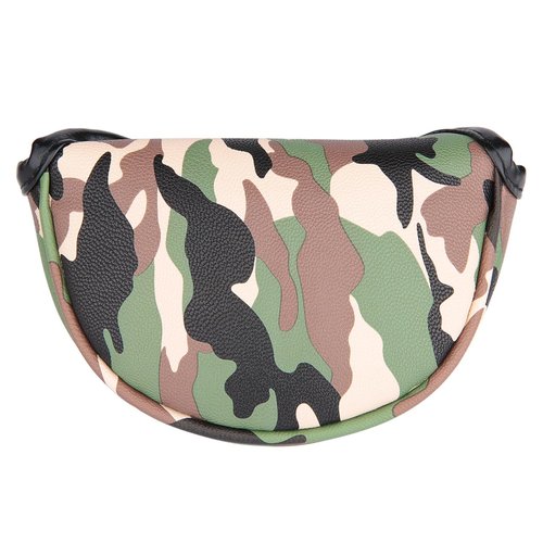 Green Camouflage Golf Club Mid Mallet Head Cover Small Mallet Cover for Center Shaft Putter