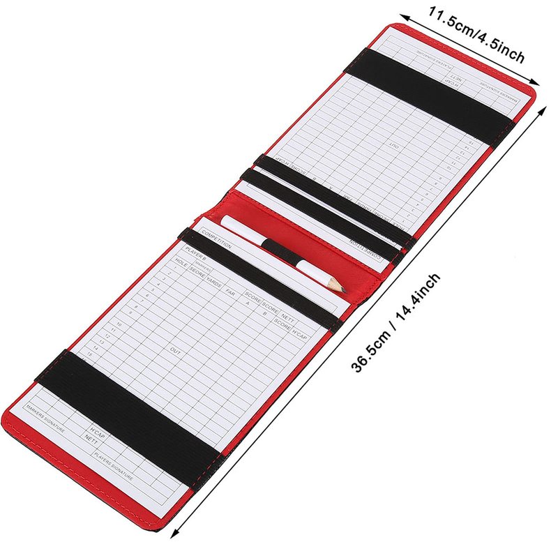 VGEBY1 Leather Scorecard Holder, Score Counter Keeper Card Holder (Black)