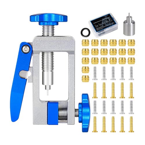 SYWAN Bike Hydraulic Brake Tool Kit, Hydraulic Brake Hose Cutter 2 in 1 Bicycle Hydraulic Line Cutter Bike Brake Hydraulic Hose Fitting Insert Tool Barb Olive Tool Disc Brake Tool Kit for Bicycle