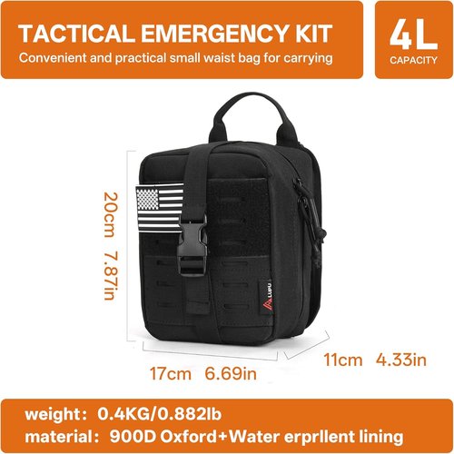 Gracedon Tactical MOLLE Medical Admin Pouch - Laser Cut Utility Bag with Patch | Durable & Versatile